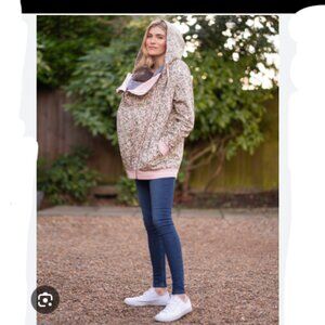 Seraphine Floral Maternity Hoodie - Pink and Cream